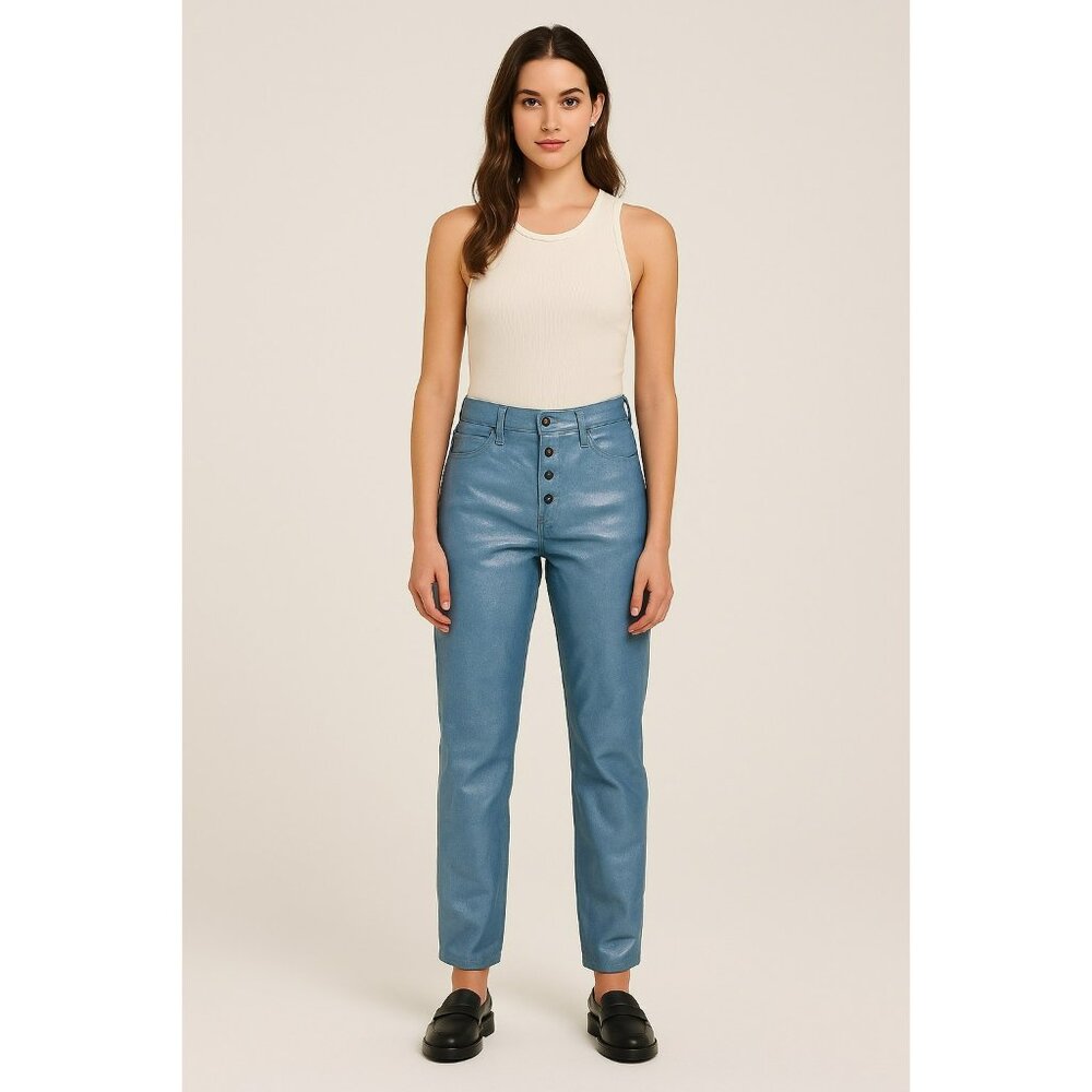 Dr. Martens Coated Denim Skinny Jeans Rare Size 30 Hi Waist